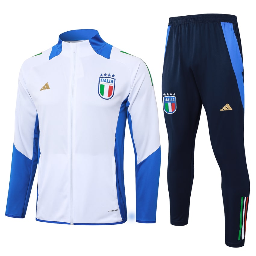 Survetement Italie Blanc Bleu 2024/2025