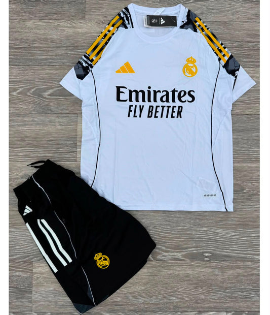 Ensemble Real Madrid Blanc Jaune
