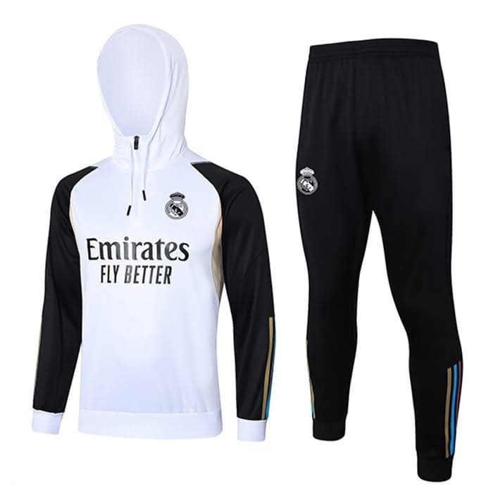 Survêtement Real Madrid Blanc Noir 2024/2025